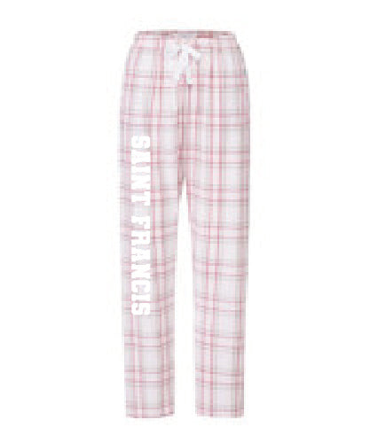 Flannel Pants, Ladies- Pale Pink Plaid with Grey and Pink Accents- New, Limited Quantities!