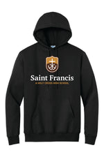 Load image into Gallery viewer, Sweatshirt, SHIELD and SAINT FRANCIS (NEW LOGO) SIlkscreen- Hooded Pullover
