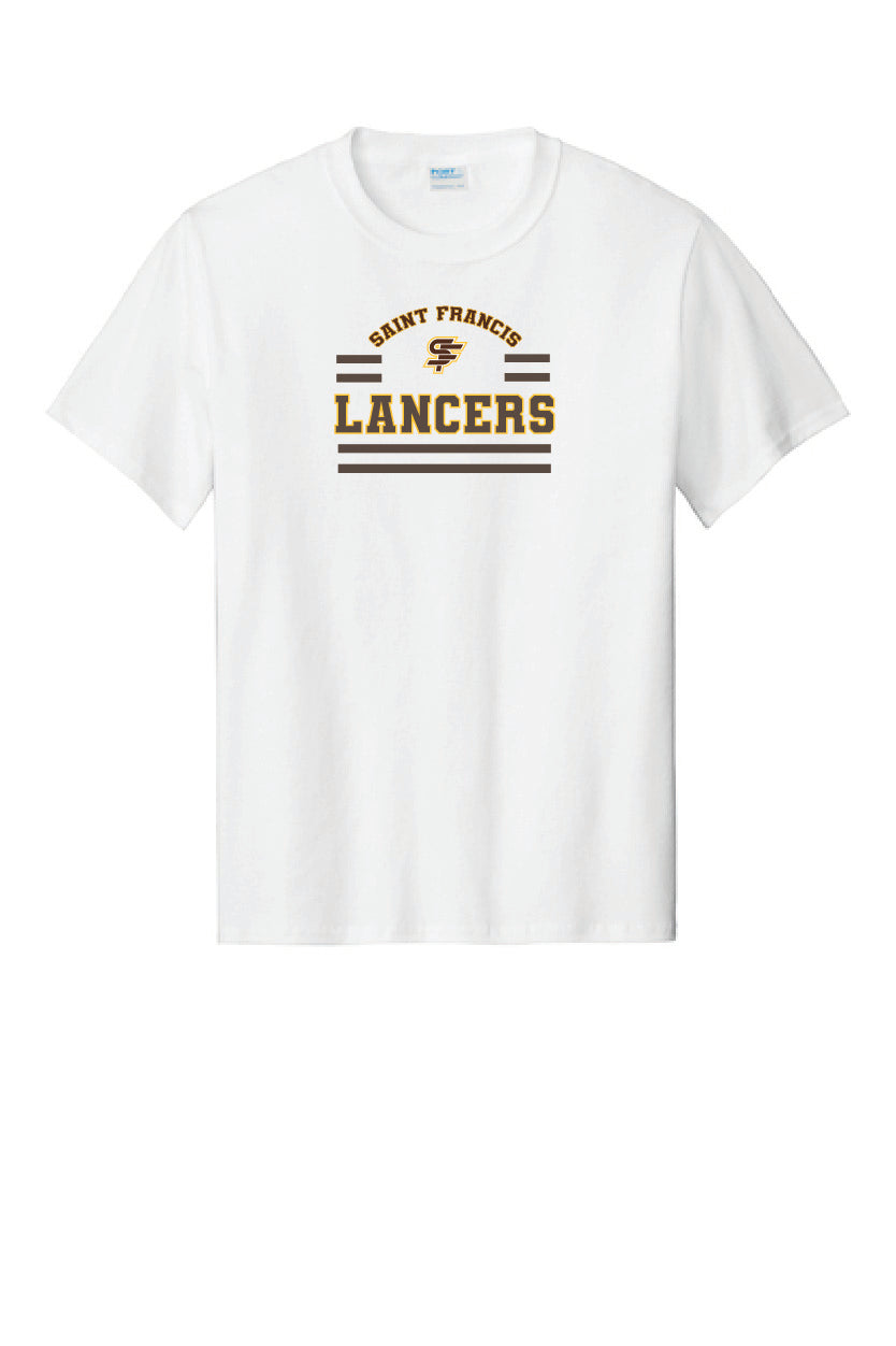 T-Shirt, Saint Francis/ SF LANCERS with stripes - SHORT Sleeve
