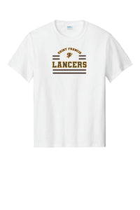 T-Shirt, Saint Francis/ SF LANCERS with stripes - SHORT Sleeve
