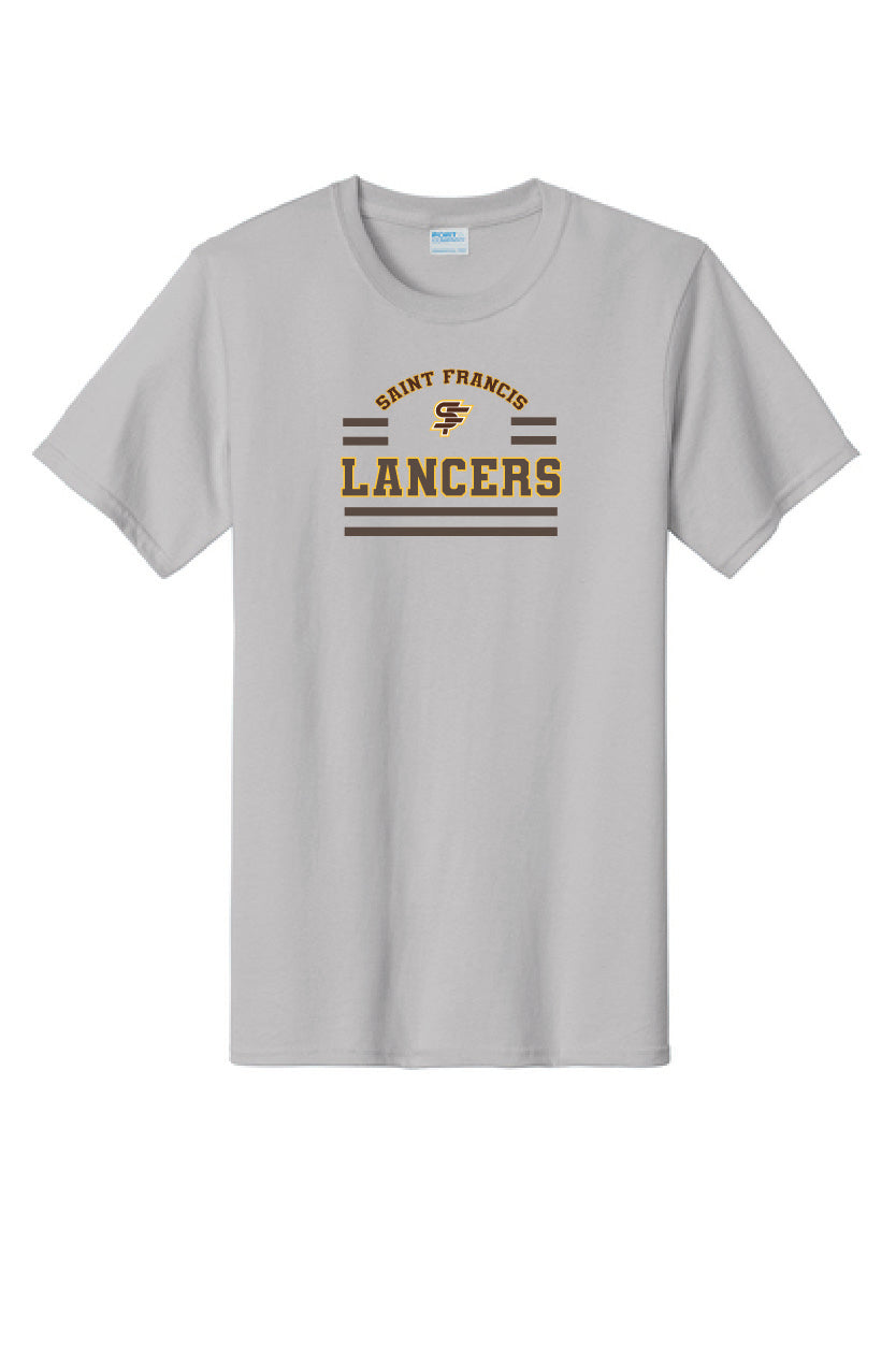 T-Shirt, Saint Francis/ SF LANCERS with stripes - SHORT Sleeve