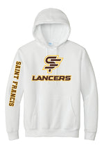 Load image into Gallery viewer, Sweatshirt, SF LANCERS (New Logo) Silkscreen Sweatshirt with SAINT FRANCIS on the Arm
