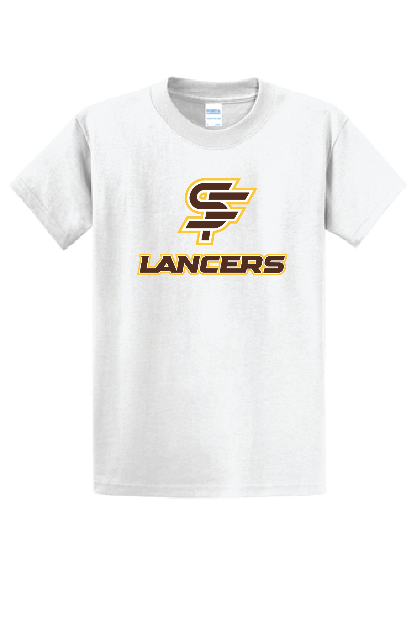 T-Shirt/ SHORT Sleeve, Gold/Brown/White Logo, New Saint Francis Design