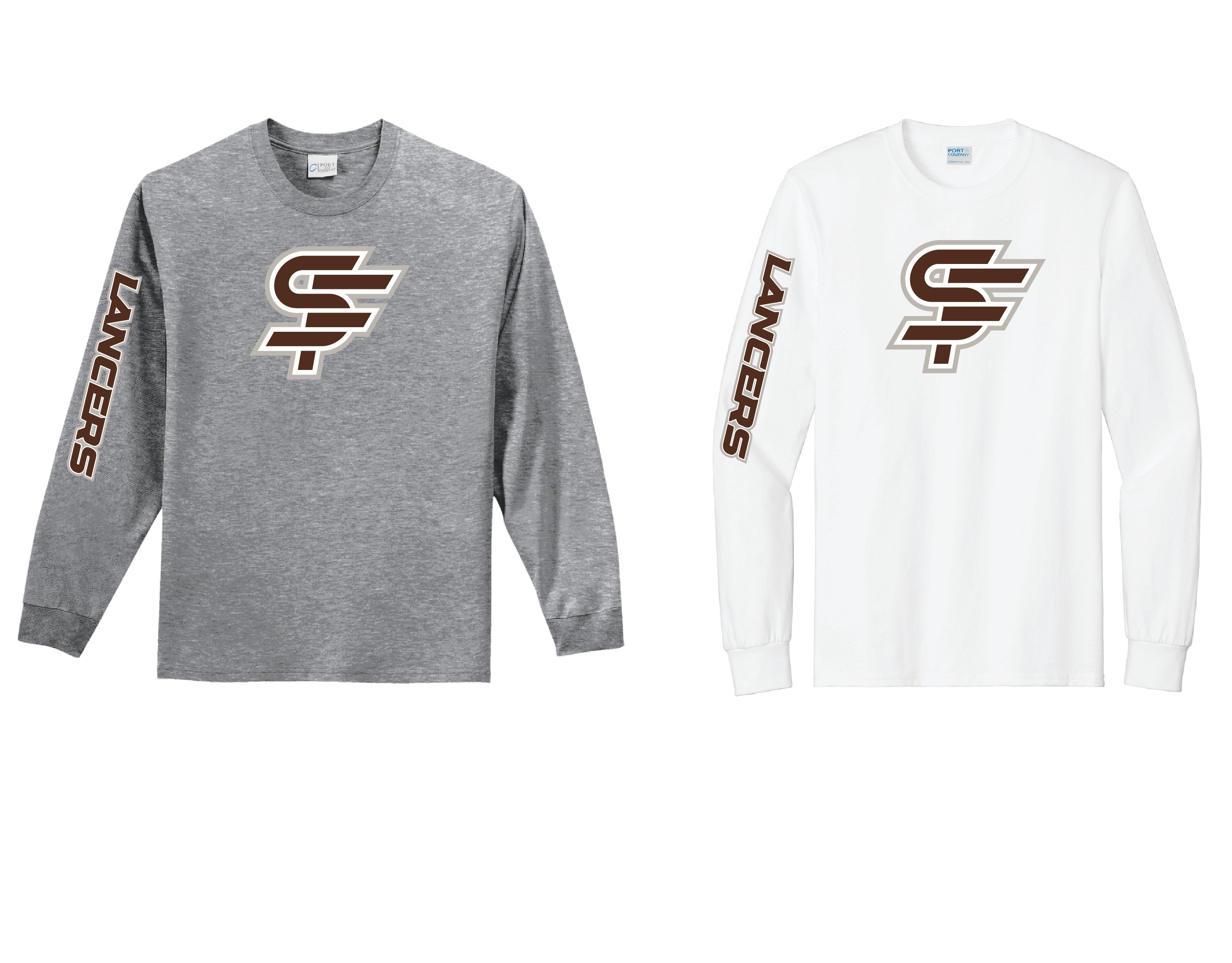 T-Shirt/ LONG Sleeve, Brown/White Logo, New Saint Francis Design