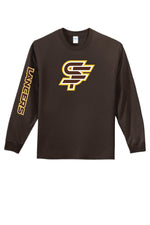 Load image into Gallery viewer, T-Shirt/ LONG Sleeve, Gold/ Brown/White Logo, New Saint Francis Design
