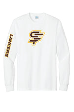 Load image into Gallery viewer, T-Shirt/ LONG Sleeve, Gold/ Brown/White Logo, New Saint Francis Design
