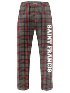 Flannel Pant, Mens- Charcoal/Red Plaid