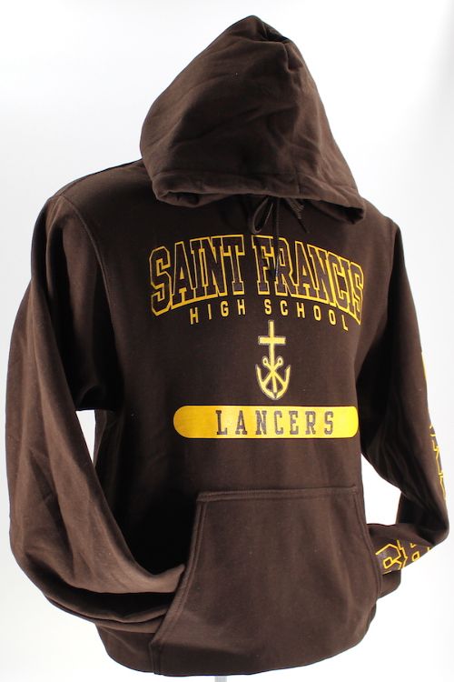 SAINT FRANCIS Cross & Anchor Silk Screen - Hooded Pullover
